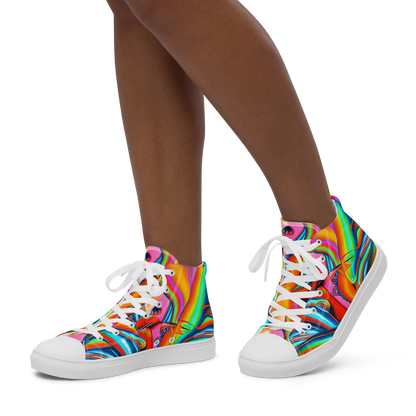 Women's High Top Canvas Shoes - Kaleidovisions