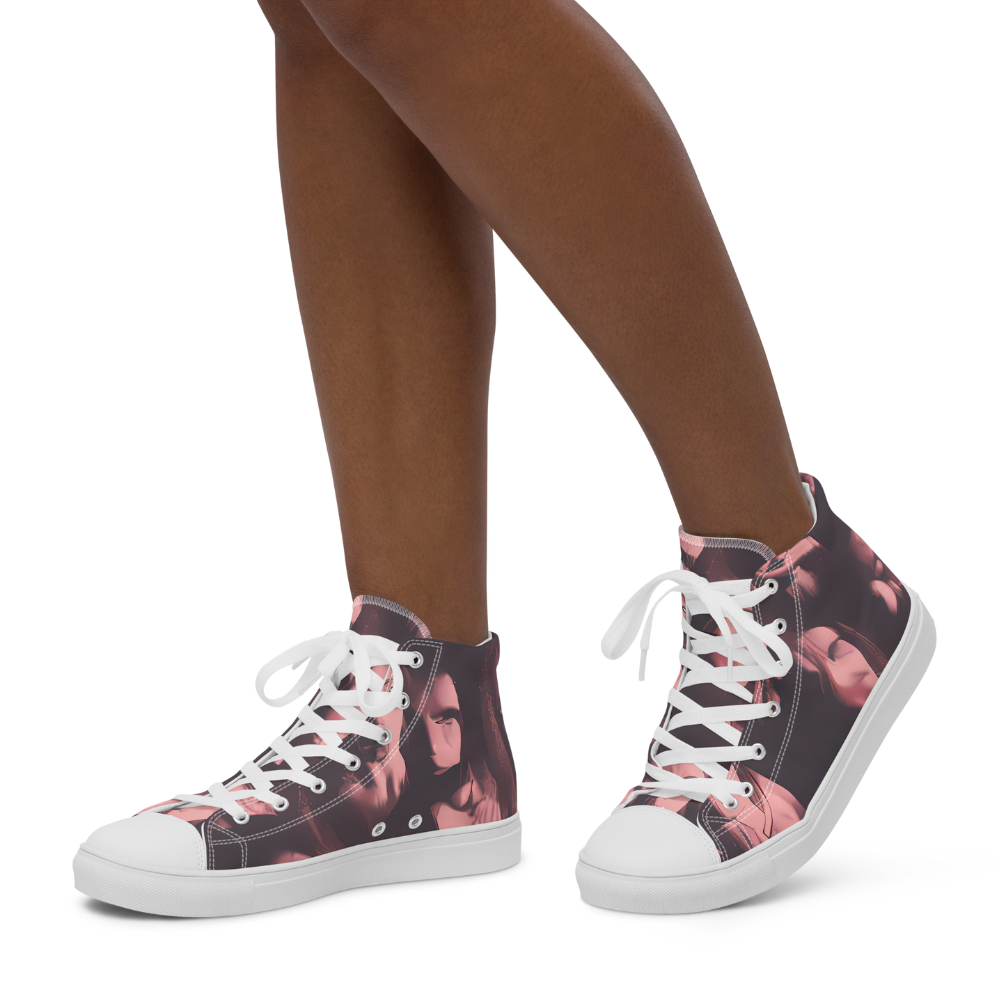 Women's High Top Canvas Shoes - Portrait Whispers