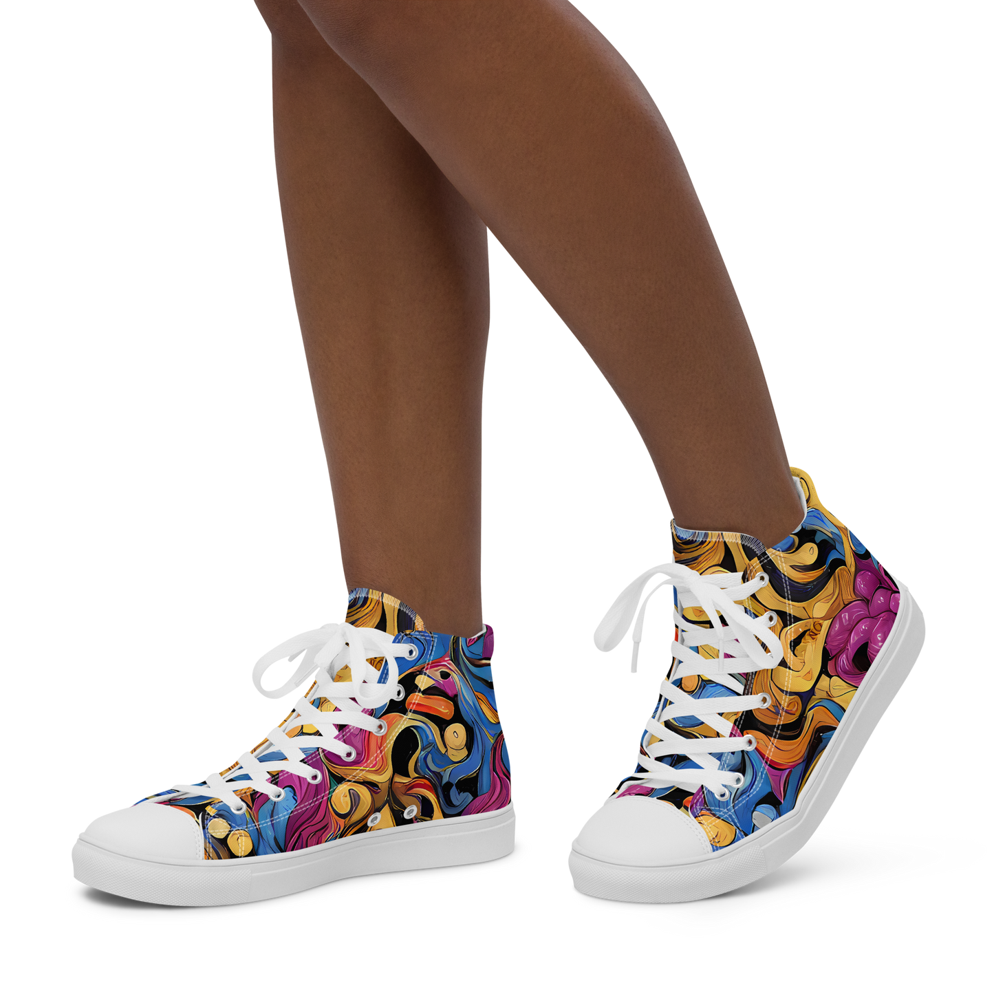 Women's High Top Canvas Shoes - Bosschaert Whorls