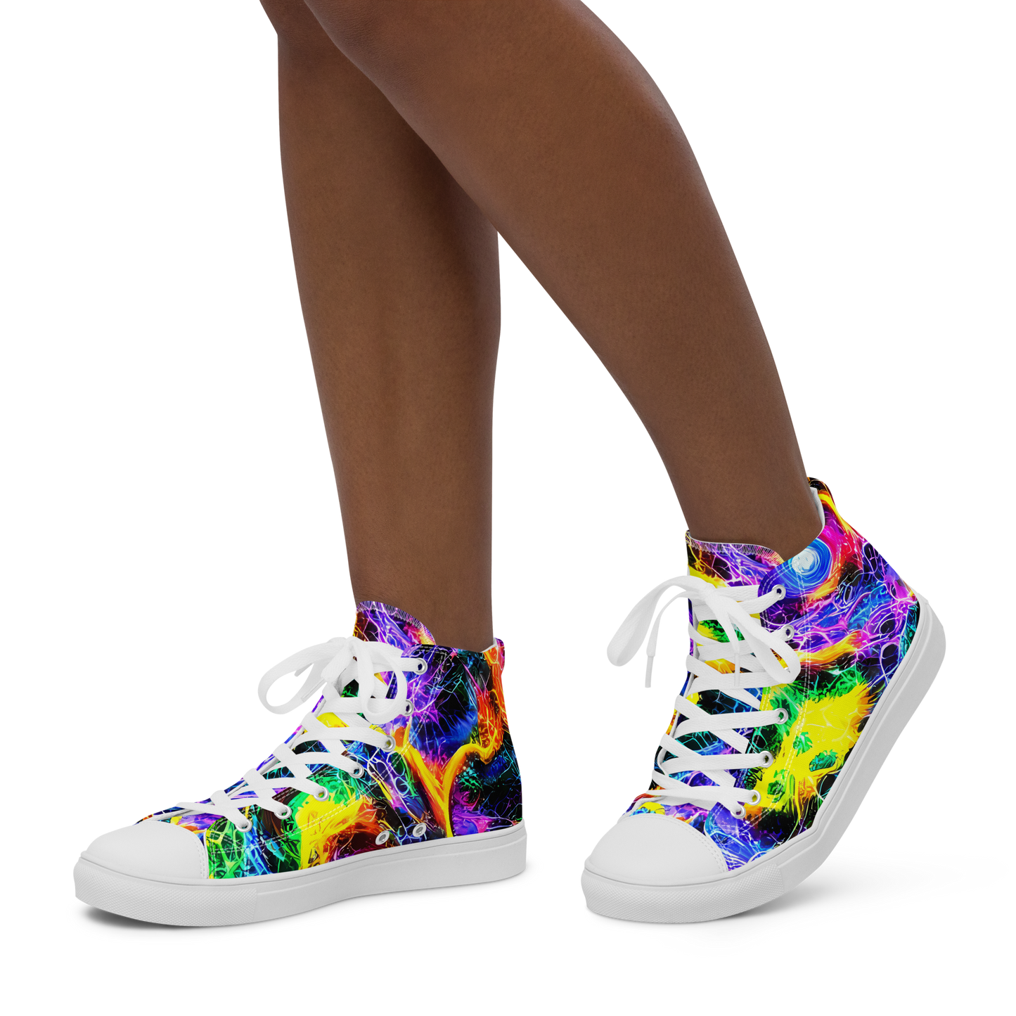Women's High Top Canvas Shoes - Vivid Veil