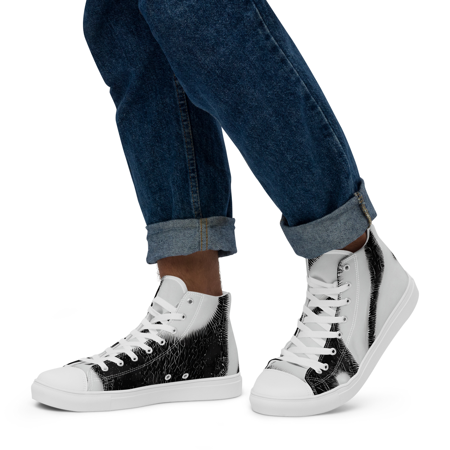 Men's High Top Canvas Shoes - Ray's Illusion