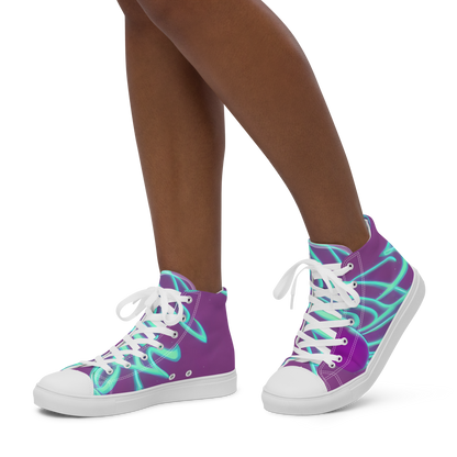 Women's High Top Canvas Shoes - Neon Drift