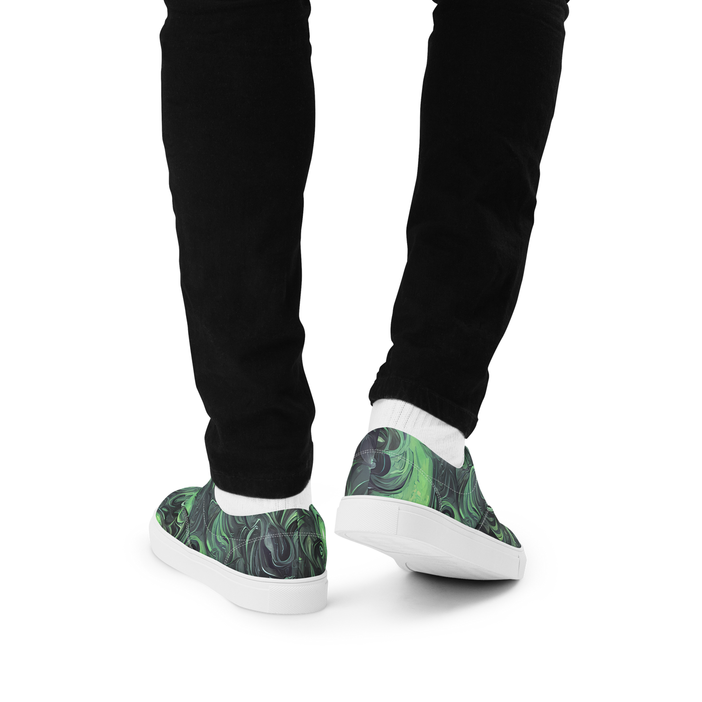 Men's Lace-Up Canvas Shoes - Savrasov Swirls