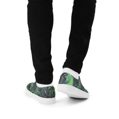 Men's Lace-Up Canvas Shoes - Savrasov Swirls