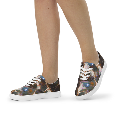 Women's Lace-Up Canvas Shoes - Winterhalter Whimsy