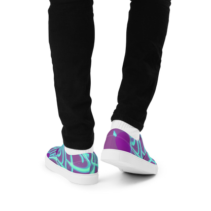 Men's Lace-Up Canvas Shoes - Neon Drift