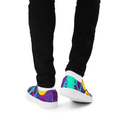 Men's Lace-Up Canvas Shoes - Cosmic Current