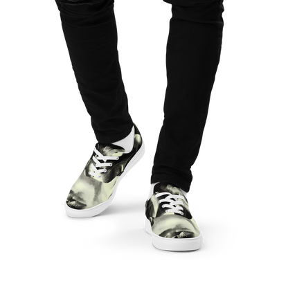 Men's Lace-Up Canvas Shoes - Shadowed Mystique