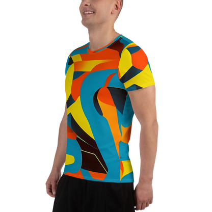 Men's Athletic T-Shirt - Fragmented Rhapsody