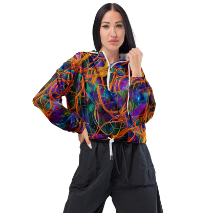 Women's Cropped Windbreaker - Spectral Weave