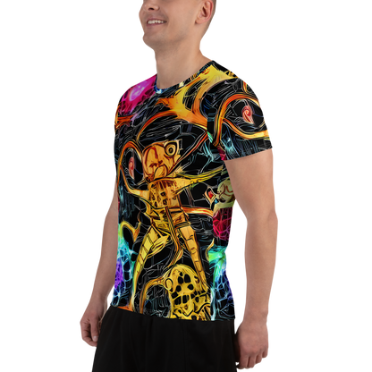 Men's Athletic T-Shirt - Psychedelic Pulsar