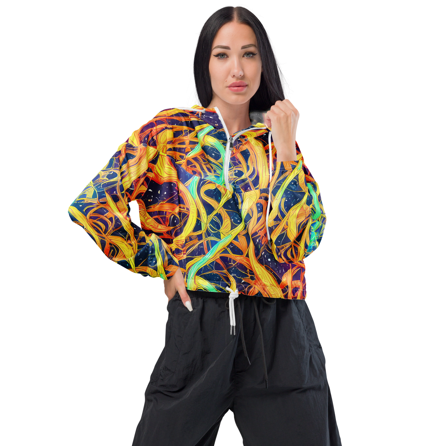 Women's Cropped Windbreaker - Granov Vortex