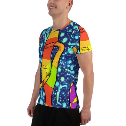 Men's Athletic T-Shirt - Cosmic Siblings