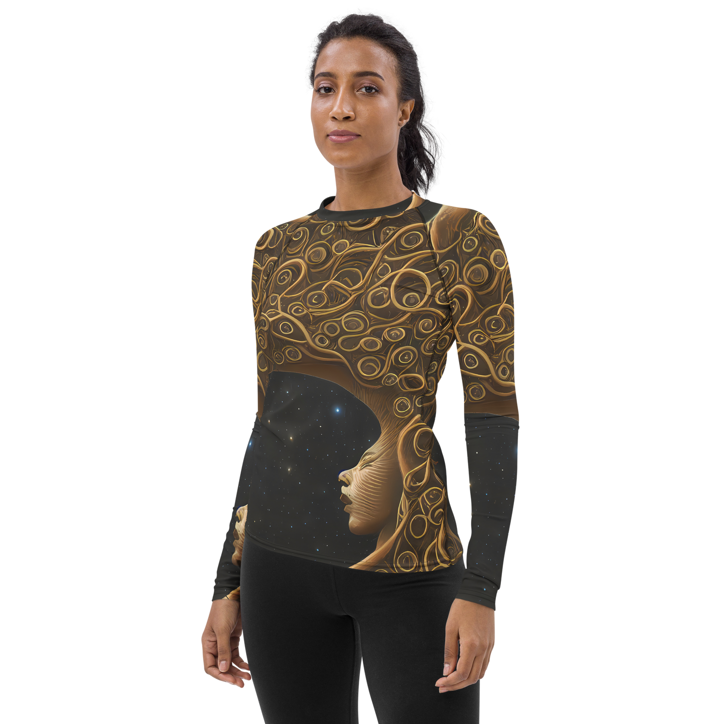 Women's Rash Guard - Ethereal Coils