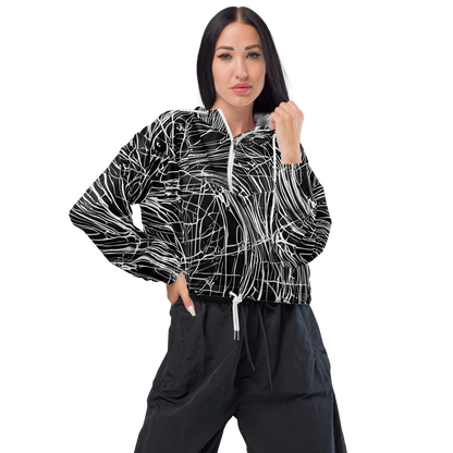 Women's Cropped Windbreaker - Biomech Spiral