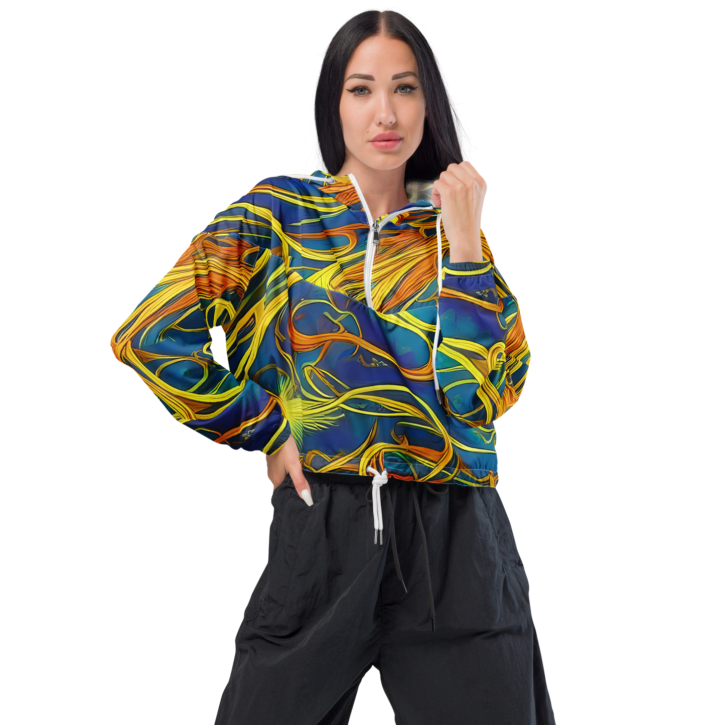 Women's Cropped Windbreaker - Morgan's Entwined