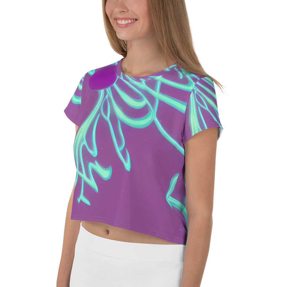 Women's Crop Tee - Neon Drift