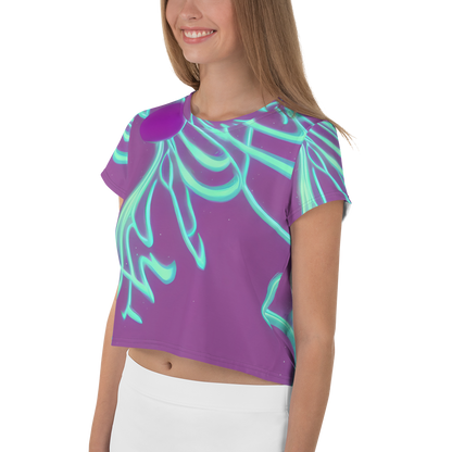 Women's Crop Tee - Neon Drift