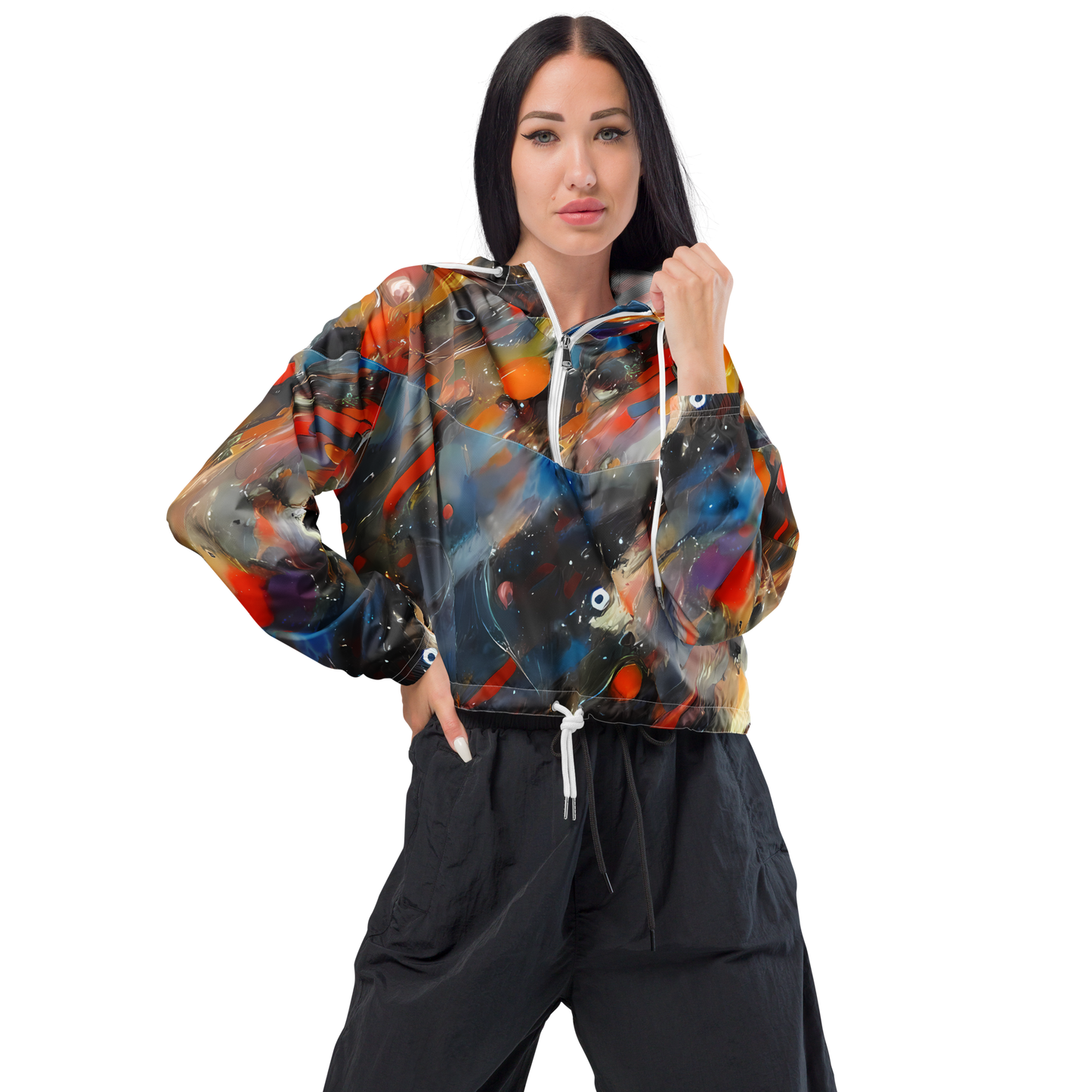 Women's Cropped Windbreaker - Palette Rush