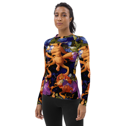 Women's Rash Guard - Blooming Cosmos