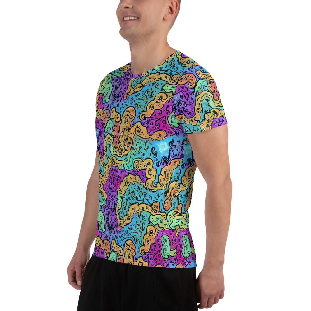 Men's Athletic T-Shirt - Intergalactic Graffiti