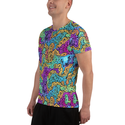 Men's Athletic T-Shirt - Intergalactic Graffiti