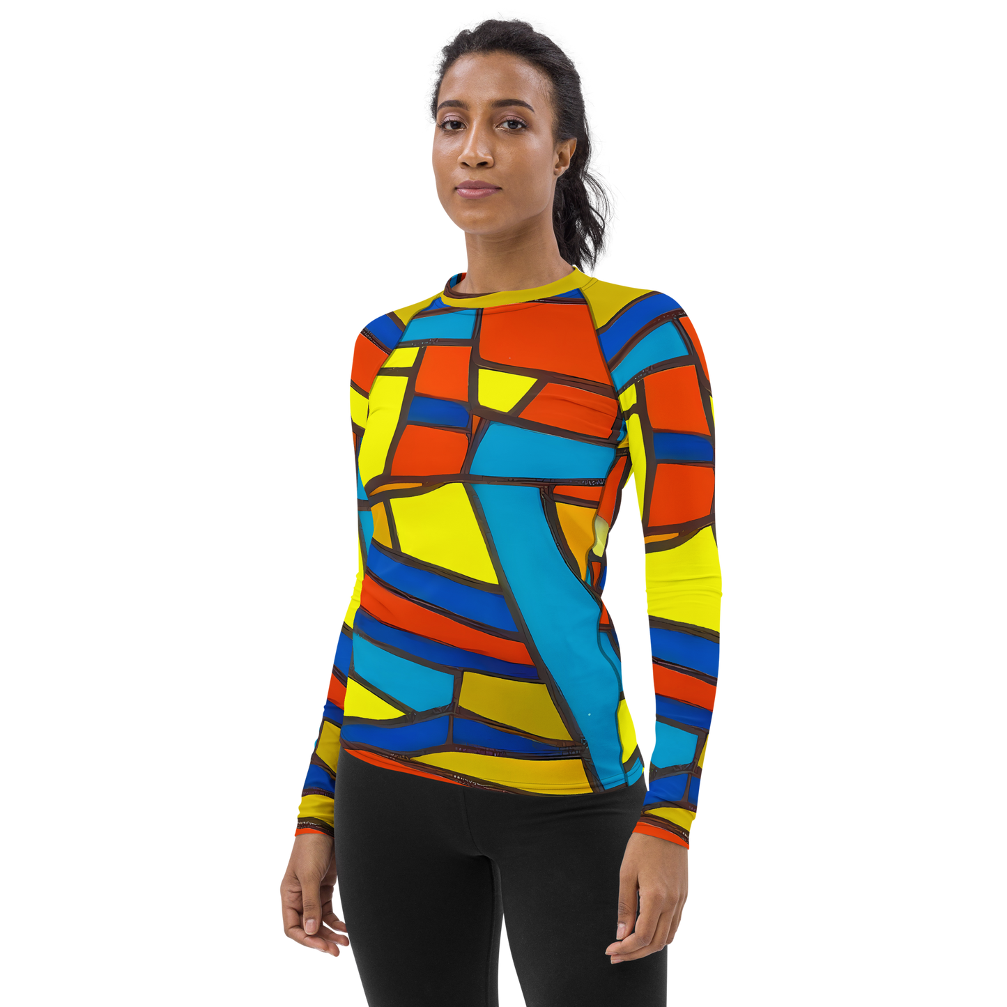 Women's Rash Guard - Mondrian Mesh