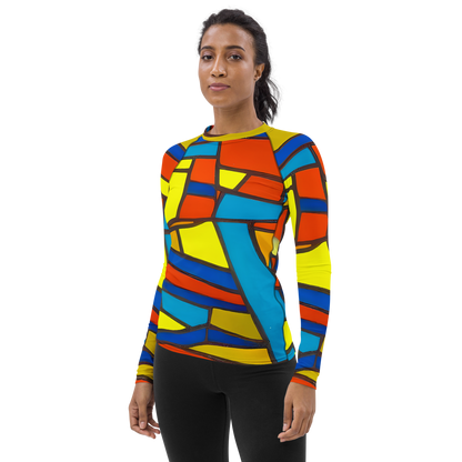 Women's Rash Guard - Mondrian Mesh