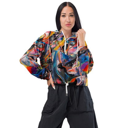 Women's Cropped Windbreaker - Brazen Rhapsody