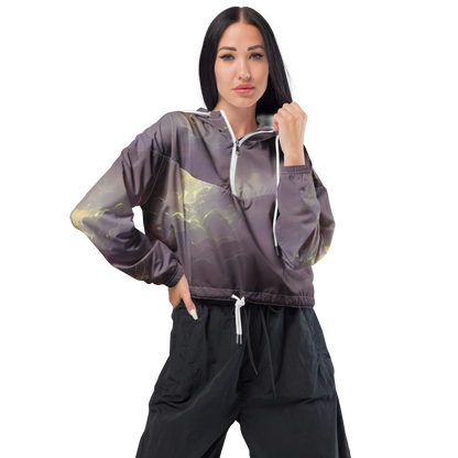 Women's Cropped Windbreaker - Stormy Muse