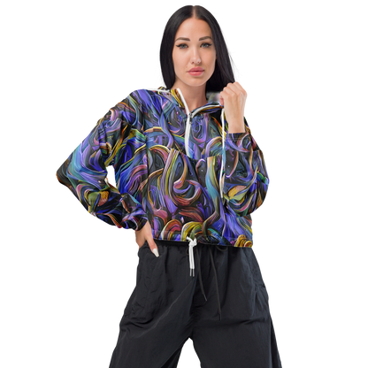 Women's Cropped Windbreaker - Tanning Twirl