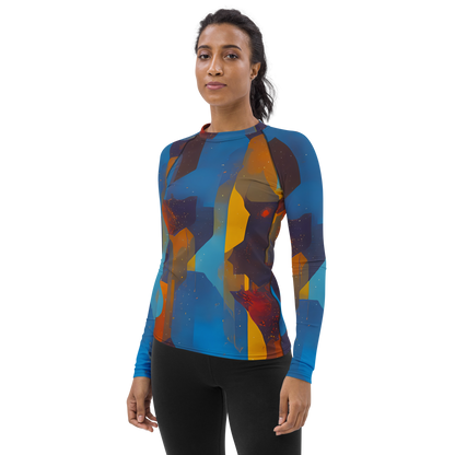 Women's Rash Guard - Cubist Dusk