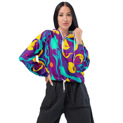 Women's Cropped Windbreaker - Cosmic Current