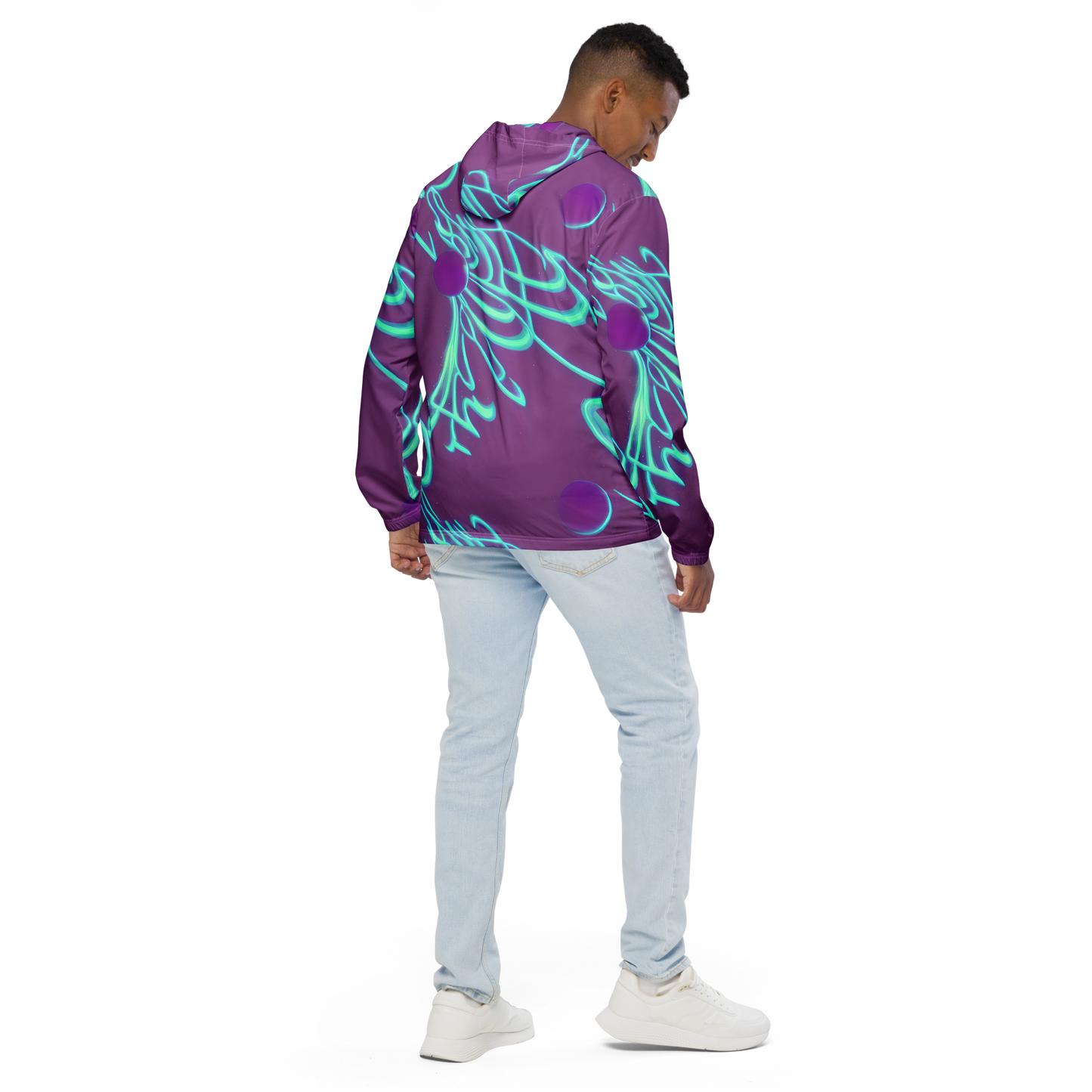 Men's Windbreaker - Neon Drift