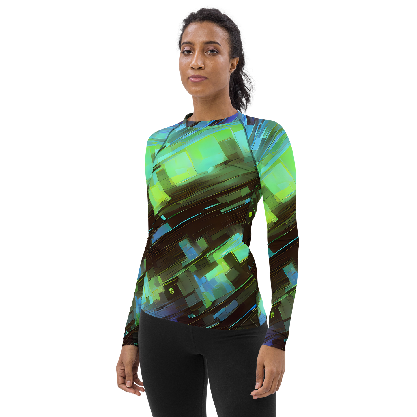 Women's Rash Guard - Cyber Shard