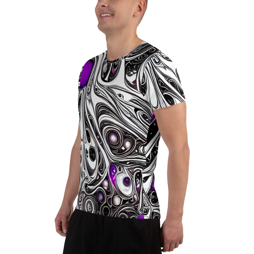 Men's Athletic T-Shirt - Neo-Noir Waves