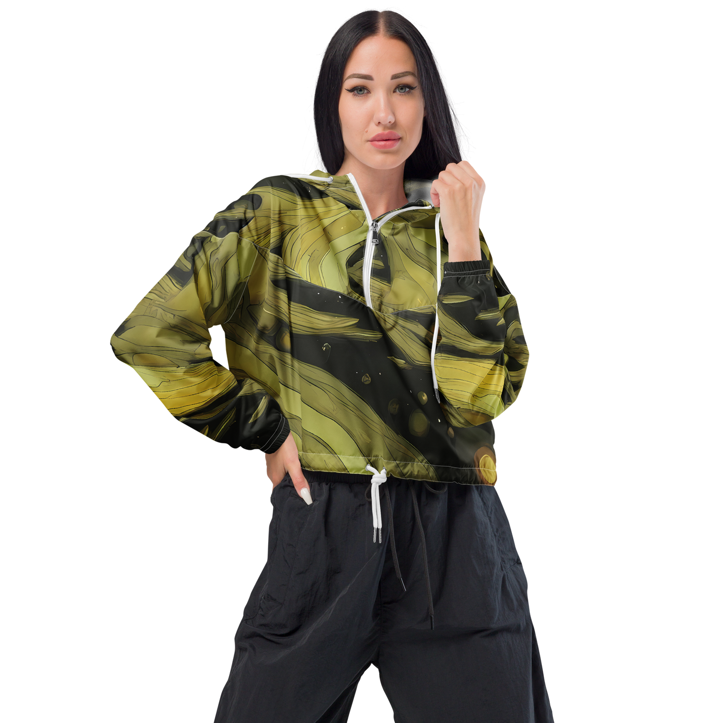 Women's Cropped Windbreaker - Whispered Breeze