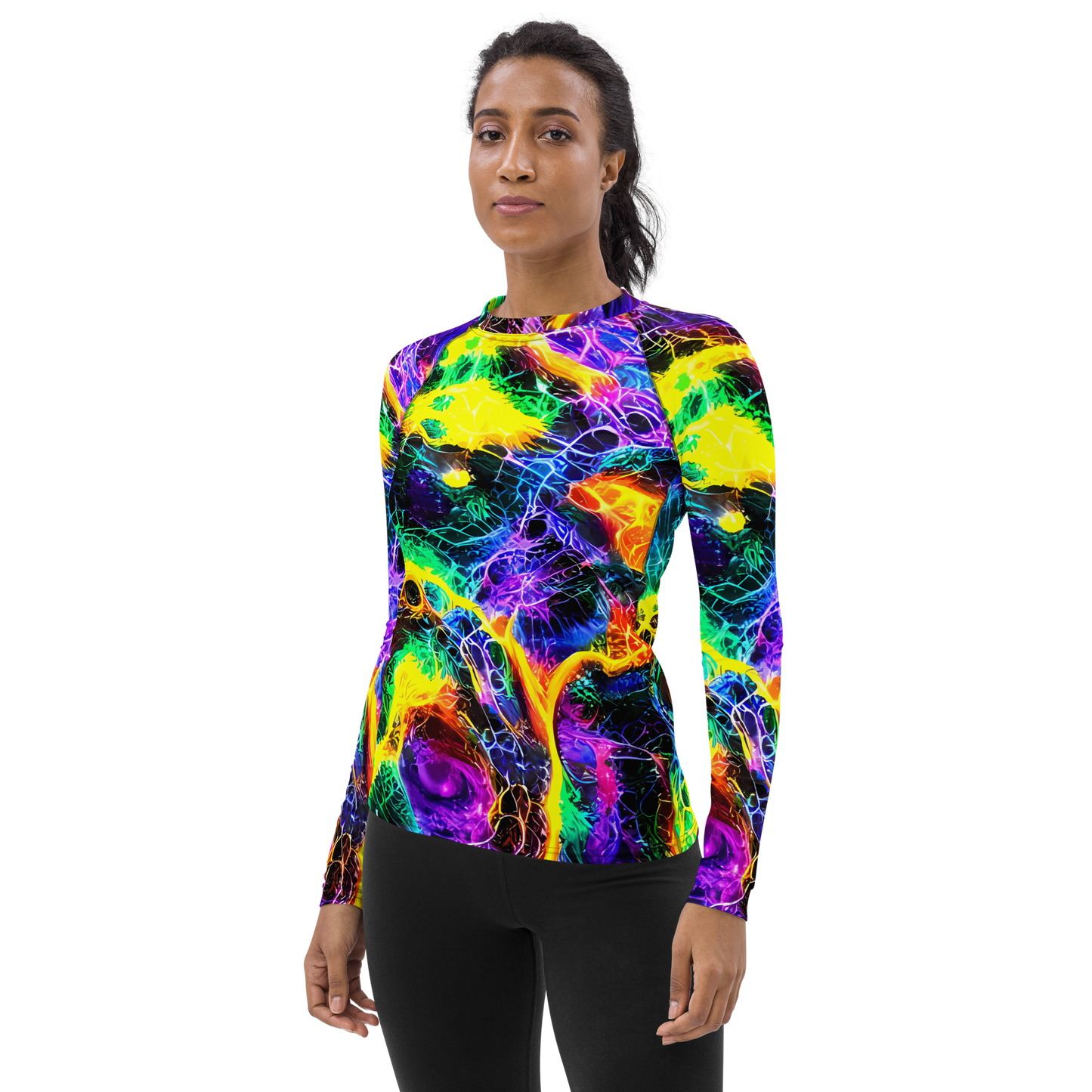 Women's Rash Guard - Vivid Veil