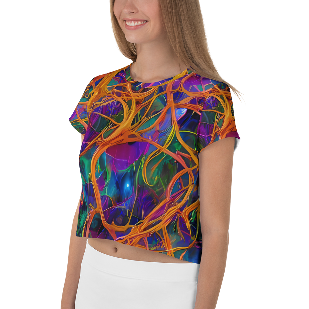 Women's Crop Tee - Spectral Weave