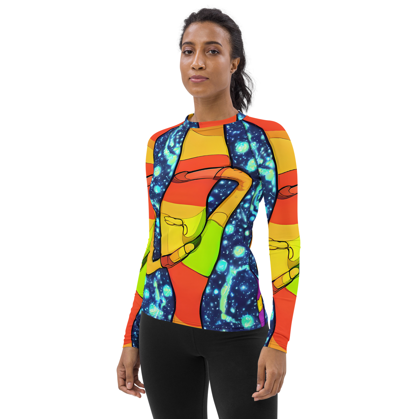 Women's Rash Guard - Cosmic Siblings