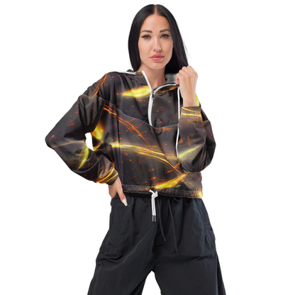 Women's Cropped Windbreaker - Stellar Arcana