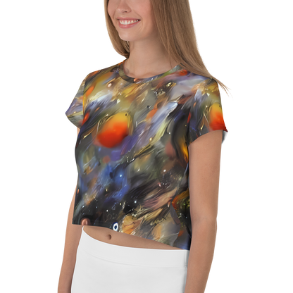 Women's Crop Tee - Brushstroke Blaze