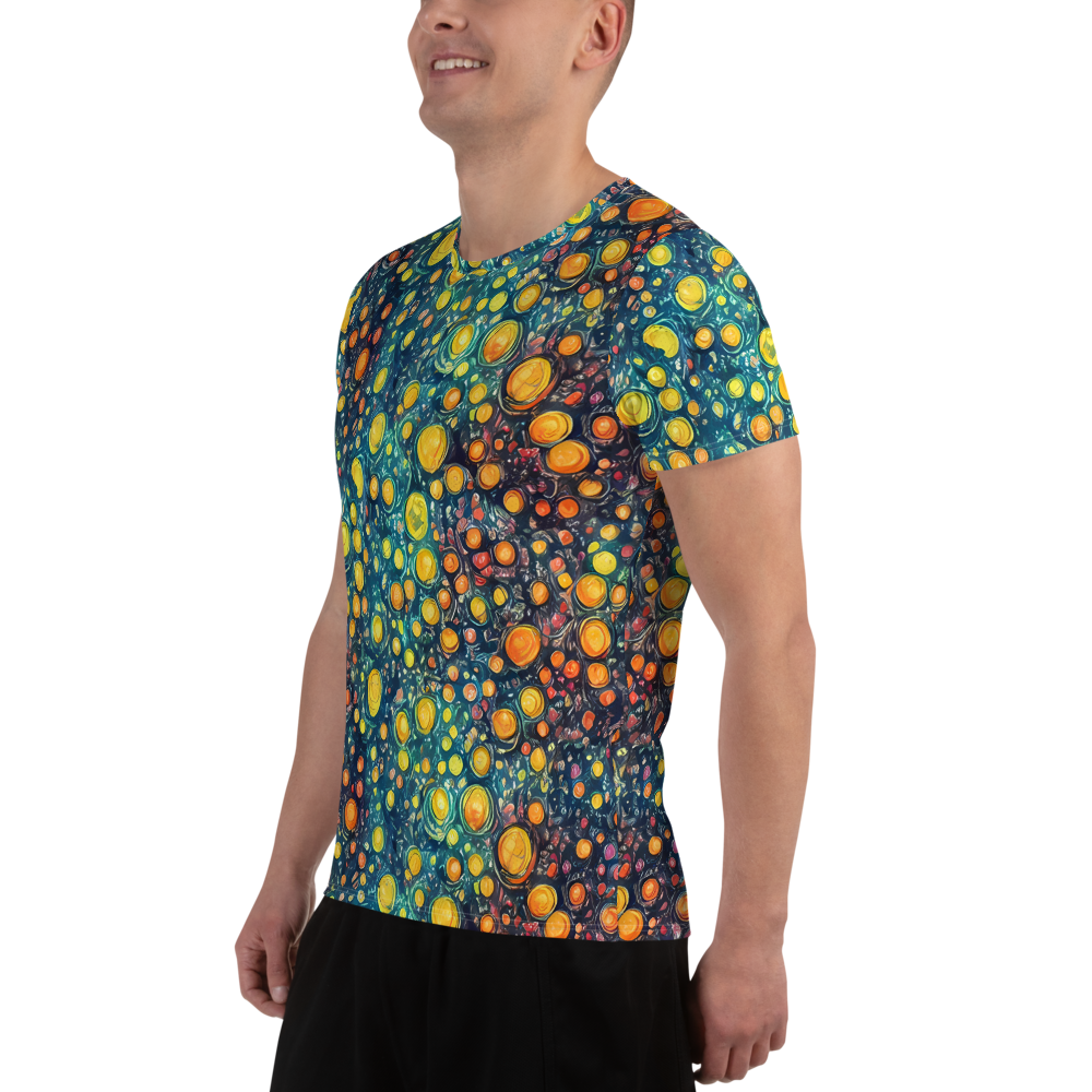 Men's Athletic T-Shirt - Starry Orbits