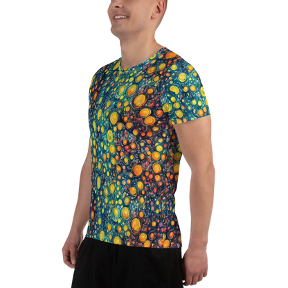 Men's Athletic T-Shirt - Starry Orbits