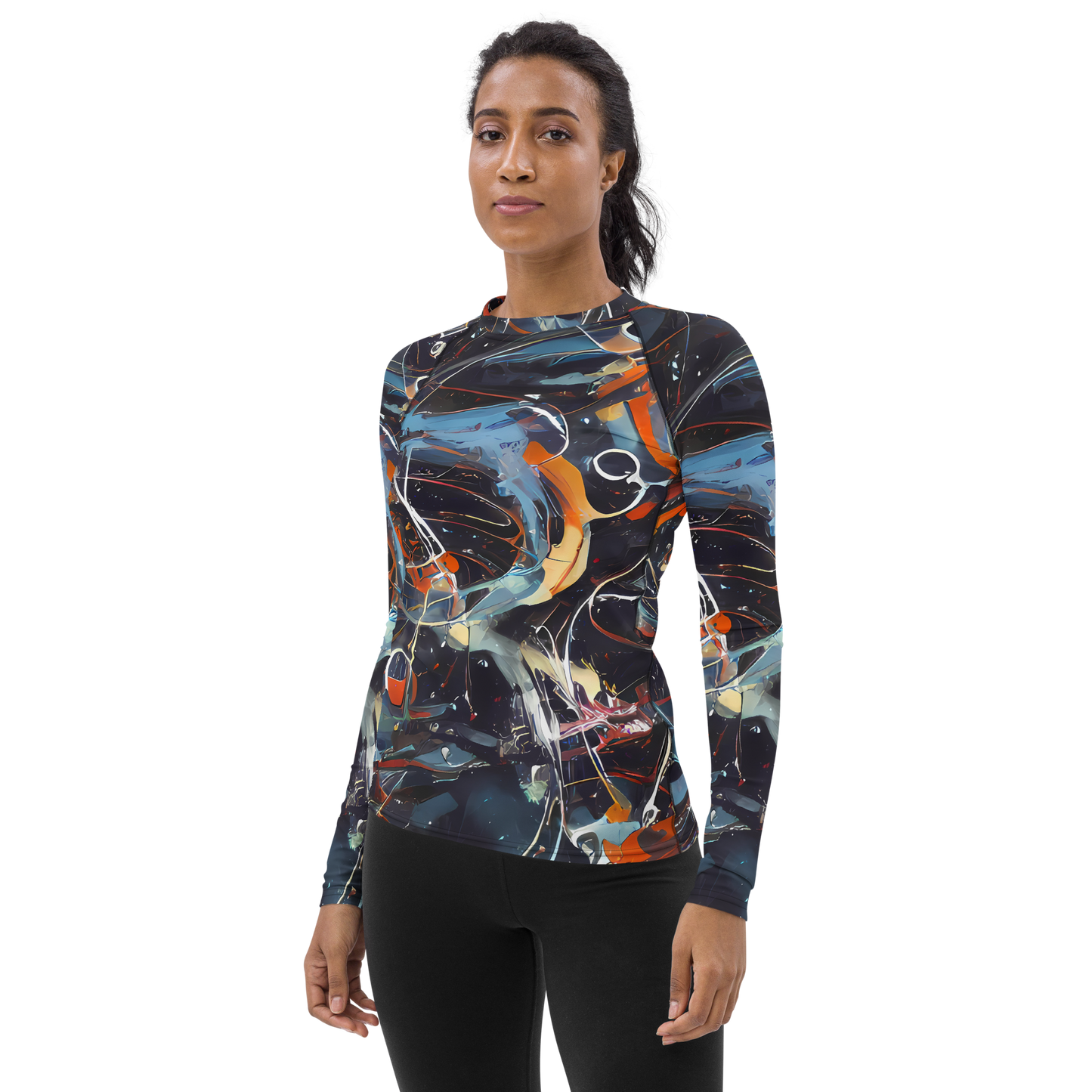 Women's Rash Guard - Neo-Splash Labyrinth