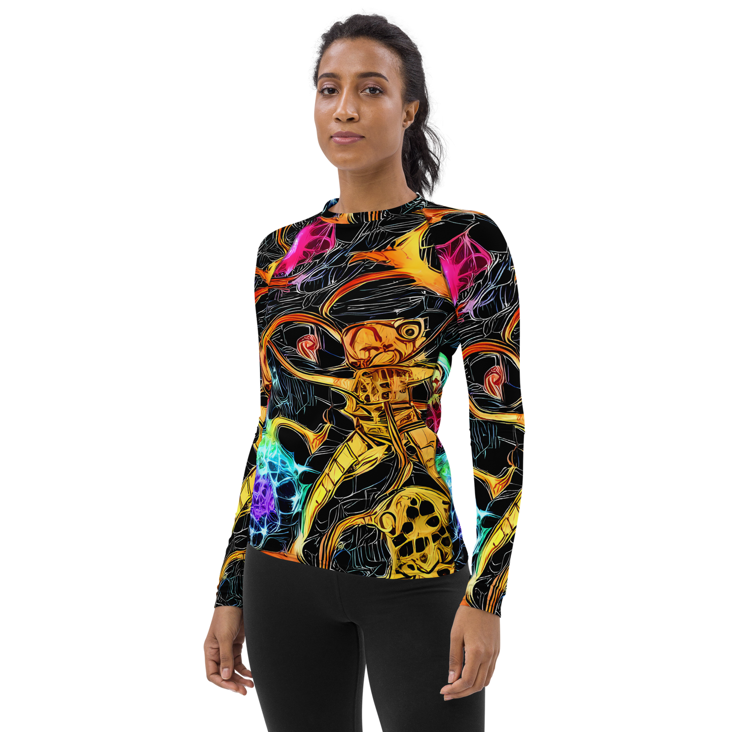 Women's Rash Guard - Psychedelic Pulsar