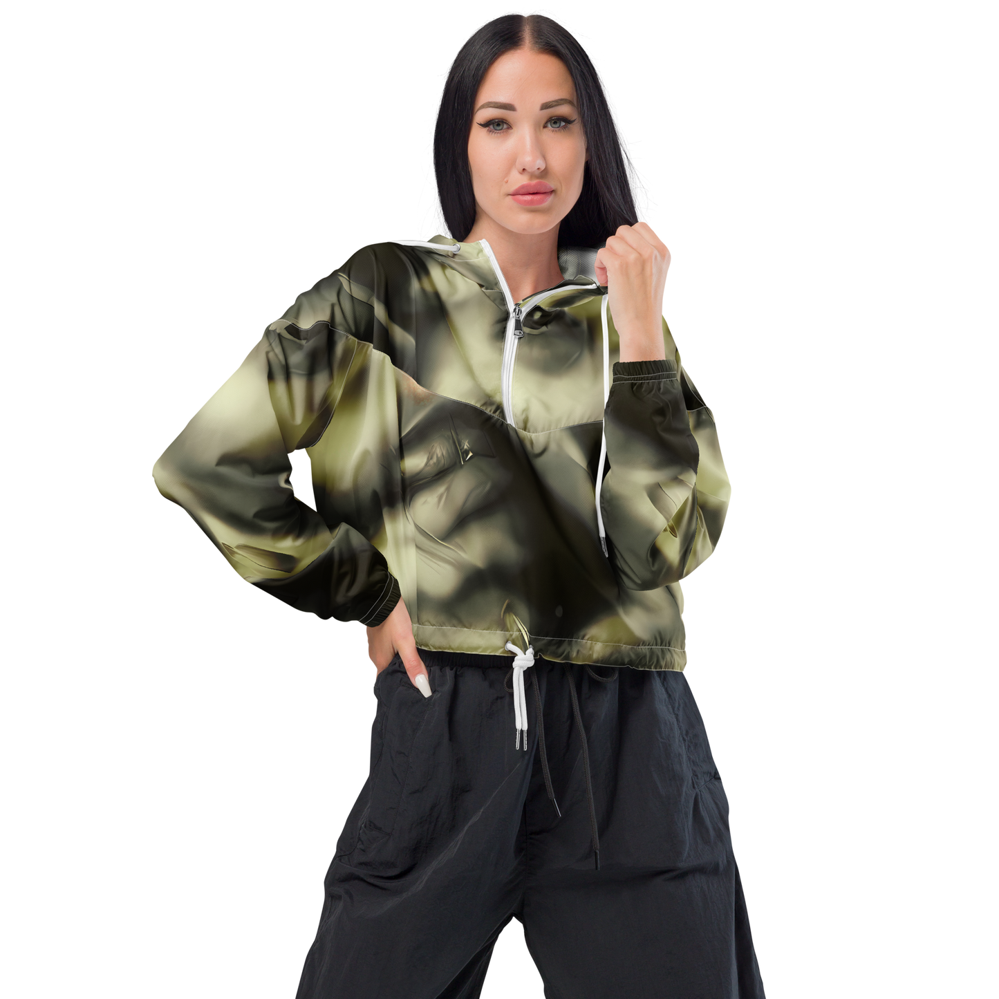 Women's Cropped Windbreaker - Newtonian Whisper