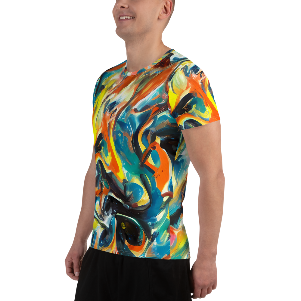 Men's Athletic T-Shirt - Chromatic Vortex