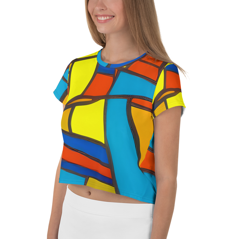 Women's Crop Tee - Mondrian Mesh