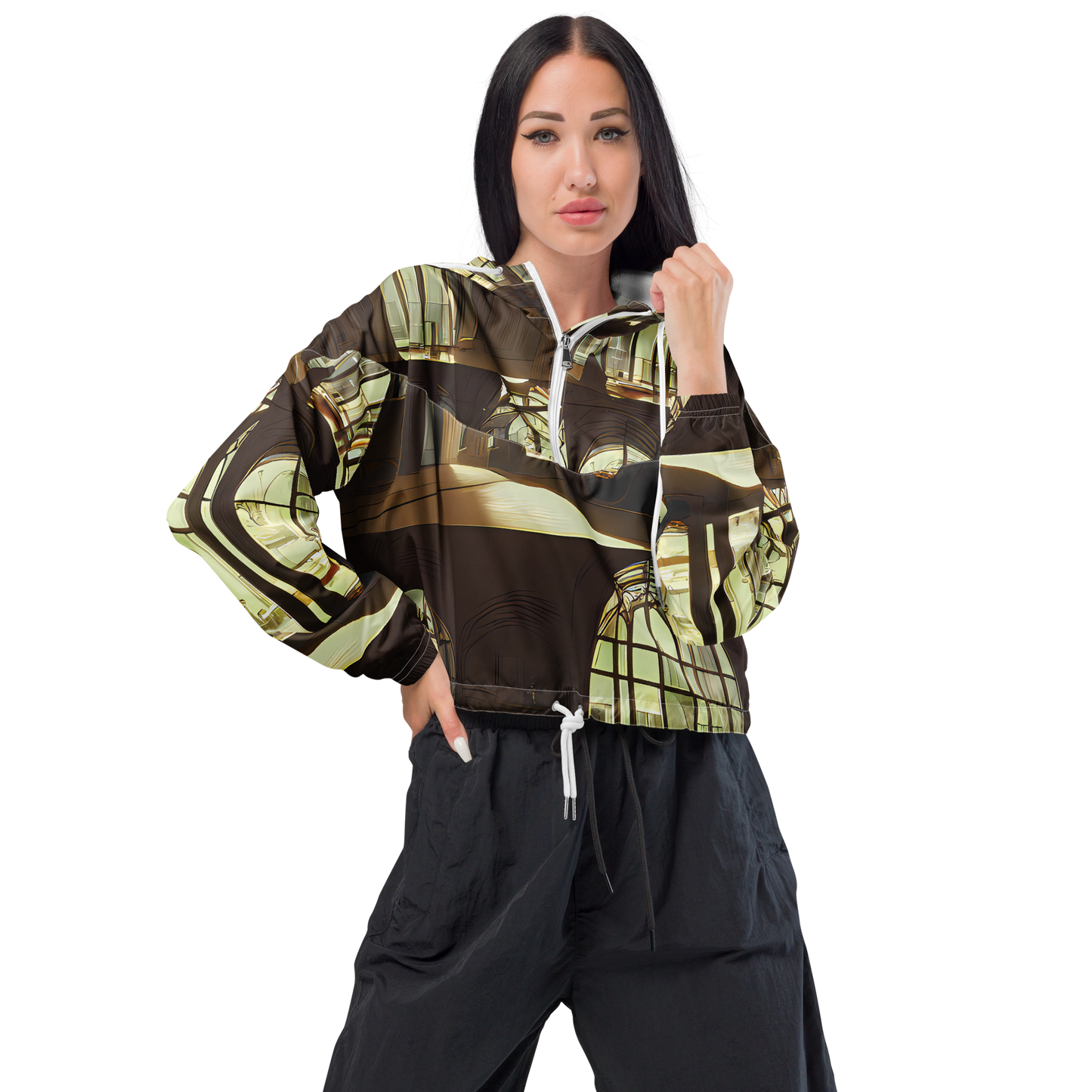 Women's Cropped Windbreaker - Dutch Perspective